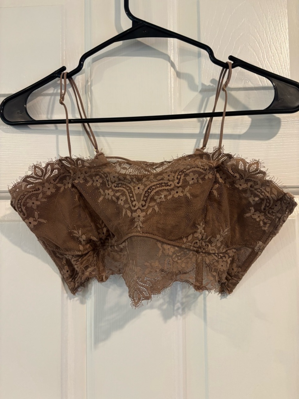 free people  Brown Floral Lace Bralette